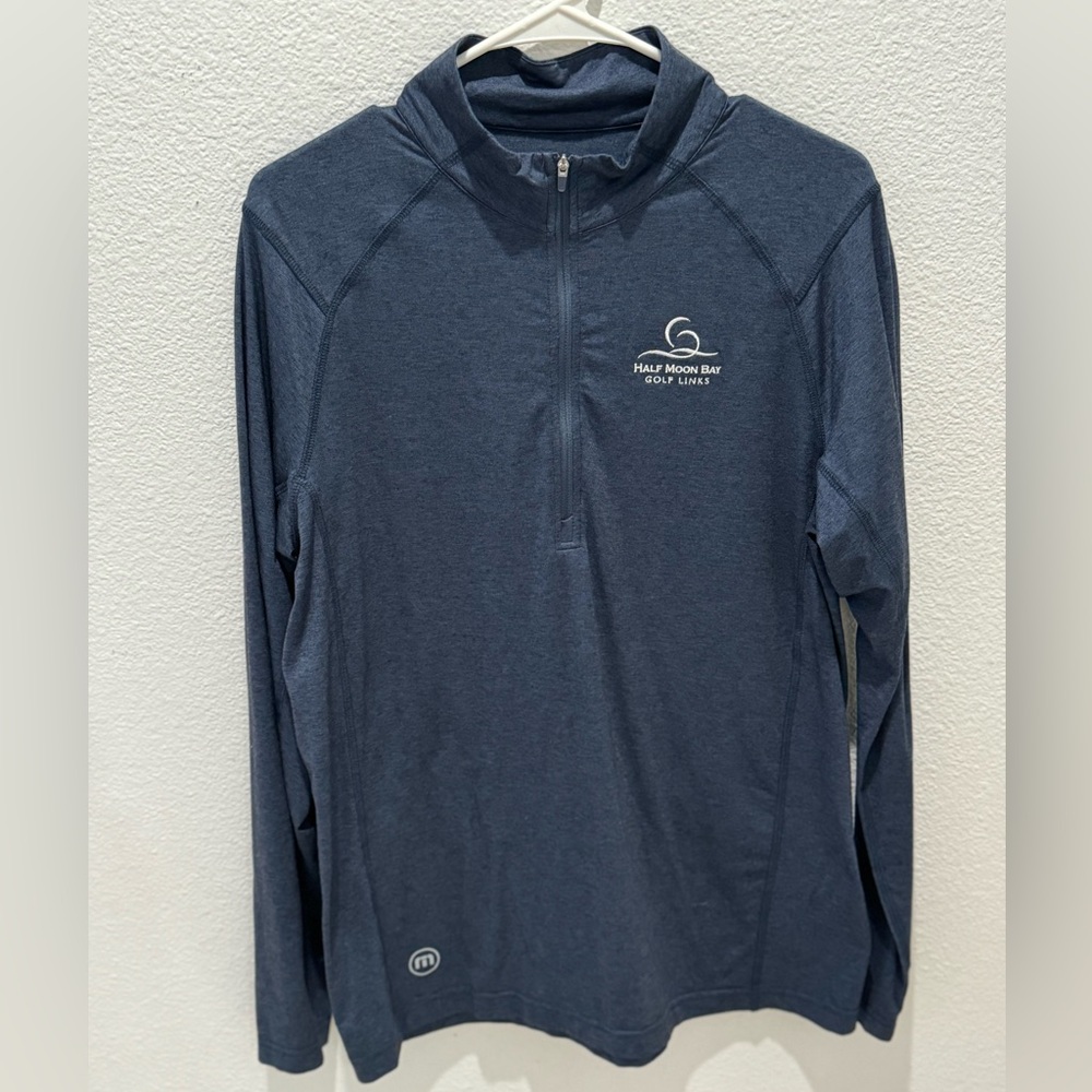 Travis Mathew long sleeve pullover.  Size Medium, Navy.